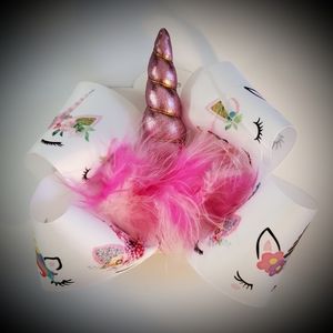 Unicorn Large Hair Bow